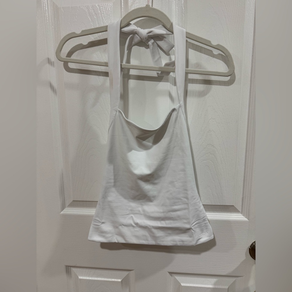 Aritzia White Halter Top